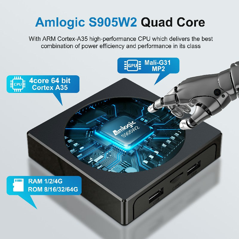 X98 mini 2 16GB 2.4G 5G WiFi 100M Amlogic S905W2 Quad Core Android 11 Smart TV Box 4K 60fps Set Top Box Media Player X98 mini 2 16GB 2.4G 5G WiFi 100M Amlogic S905W2 Quad Core Android 11 Smart TV Box 4K 60fps Set Top Box Media Player
